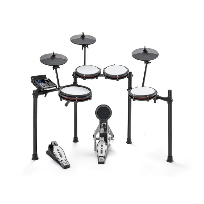 ALESIS® NITRO MAX KIT 8-PIECE ELECTRONIC DRUMKIT 3 CYMBALS & NITRO DRUM MODULE BLUETOOTH AUDIO - EXCLUDES STOOL / THRONE