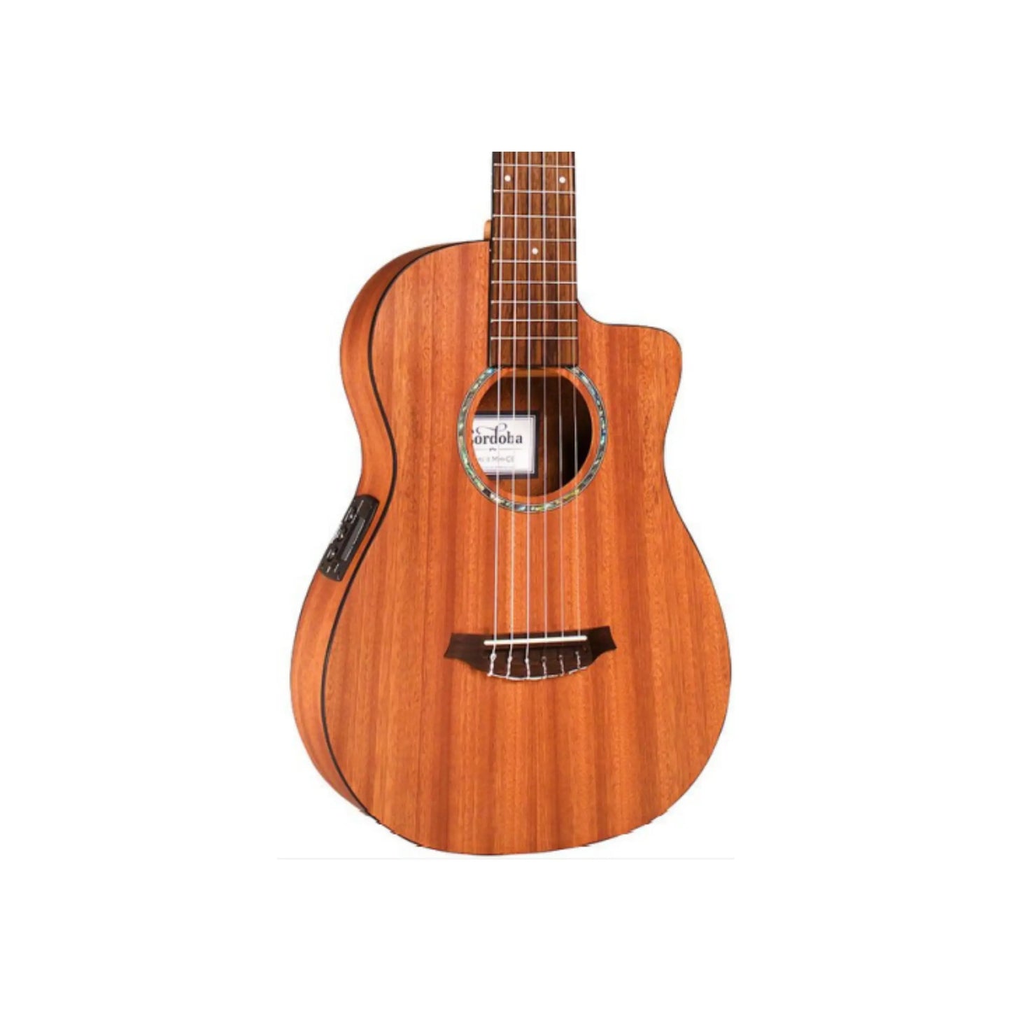CORDOBA MINI II MH CUTAWAY ELECTRIC ALL MAHOGANY TRAVEL SIZE GUITAR
