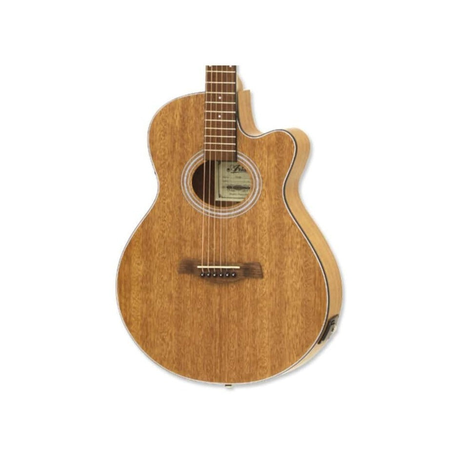 Aria Fet-M1 77mm Thinline Concert - Satin Mahogany (Merenti) - Electric Acoustic Guitar
