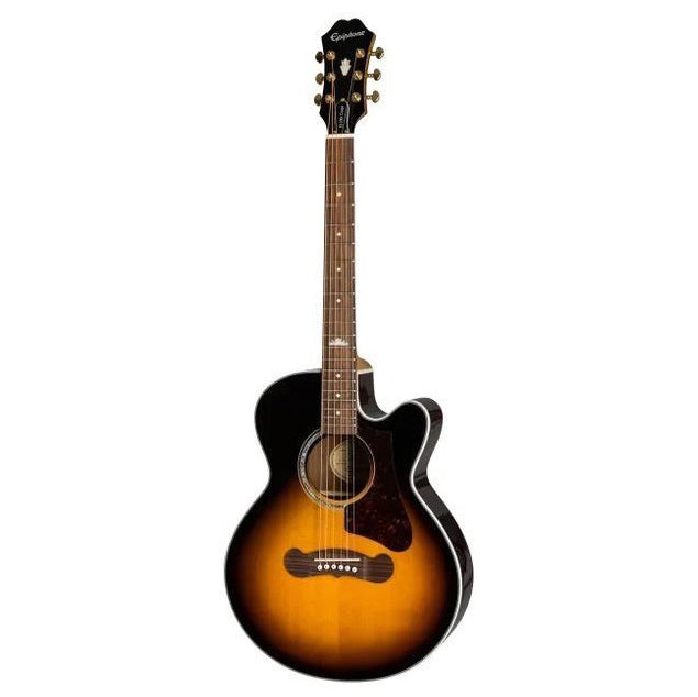 Epiphone J-200 EC Studio Parlour - Vintage Sunburst - Mini Jumbo CW/Electric Acoustic Guitar