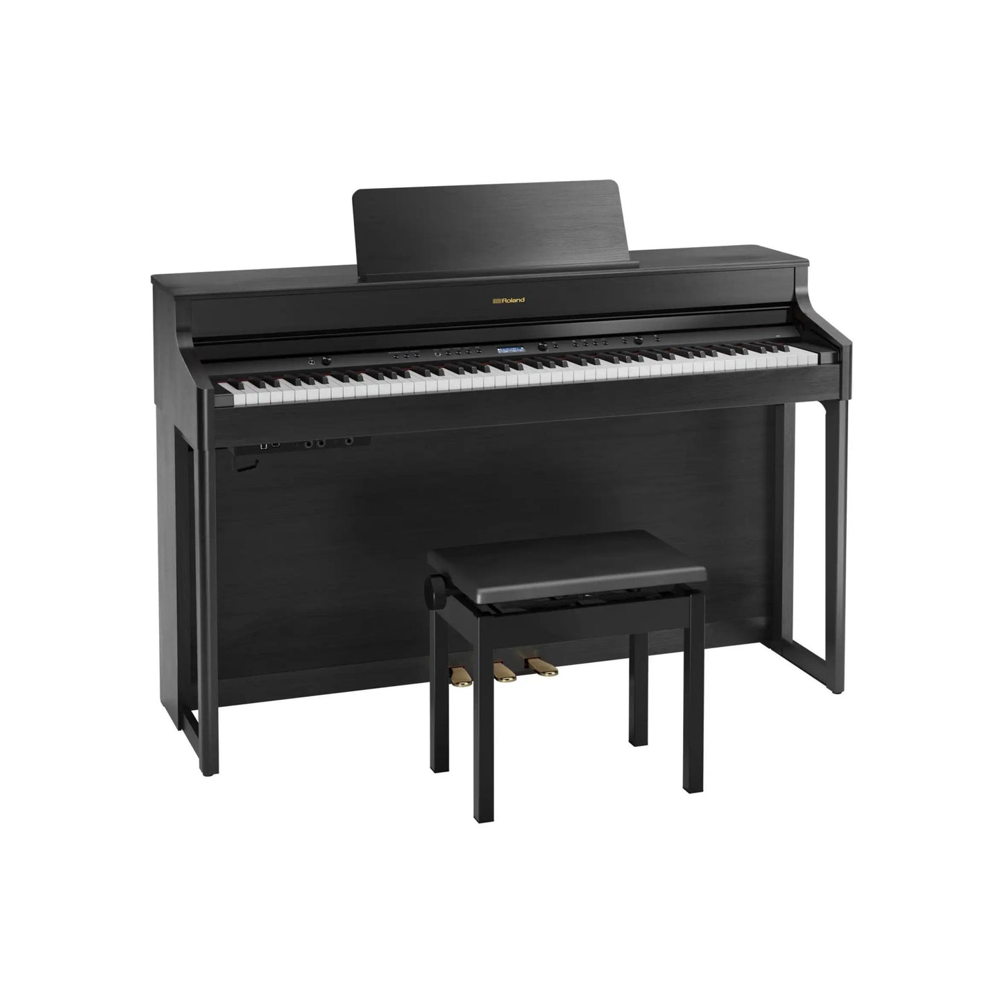 Roland HP702CH 88 Note Digital Piano - Black Charcoal - Incl. KSH704/02CH