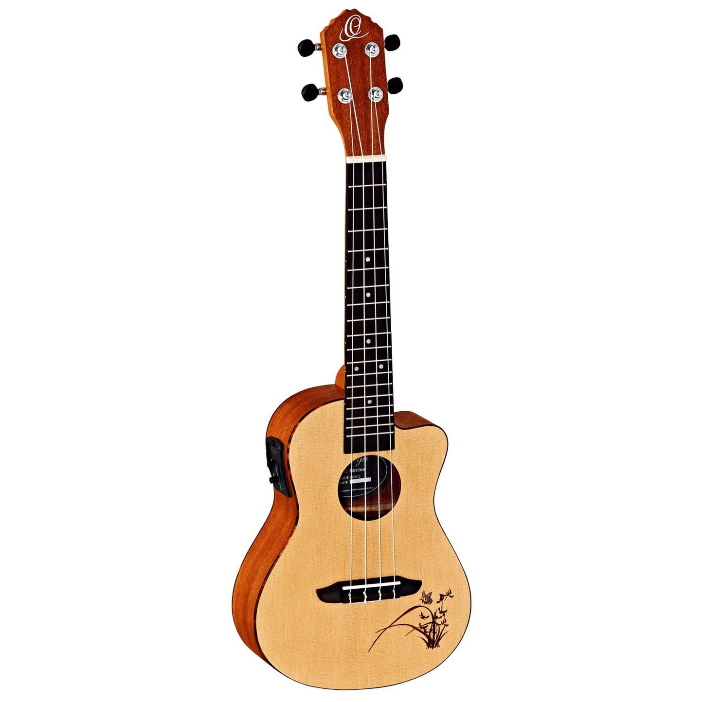 Ortega RU5CE Spruce Top Sapelle B&S Soprano Electric Ukulele