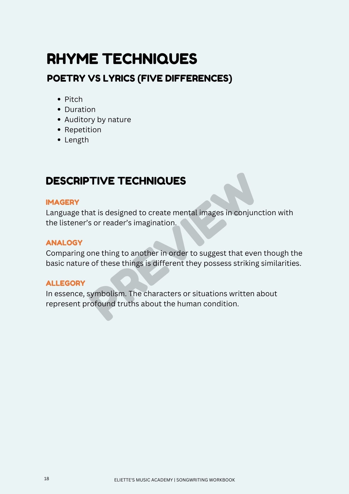 BOOK EMA: Songwriting Book