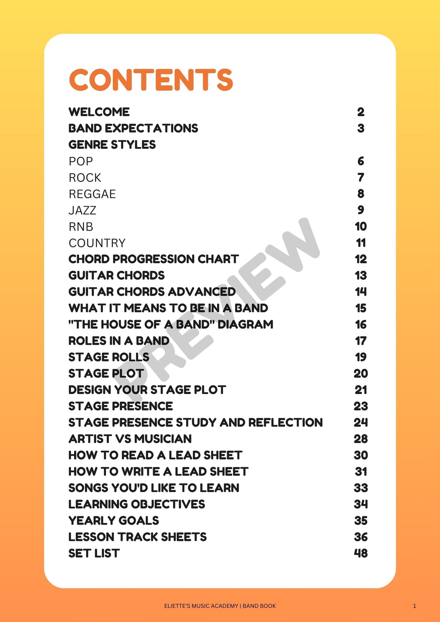 BOOK EMA: Band Book (Full Year)