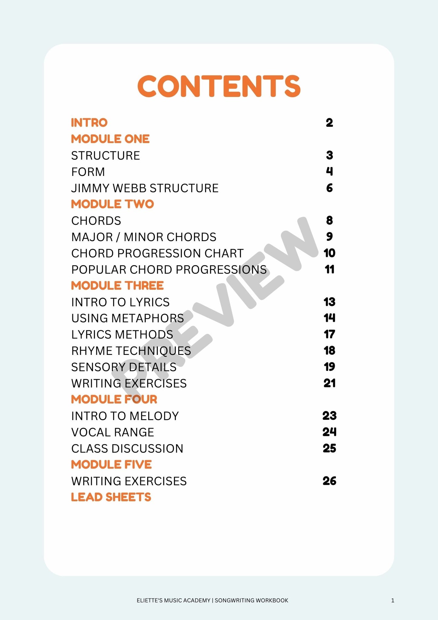 BOOK EMA: Songwriting Book