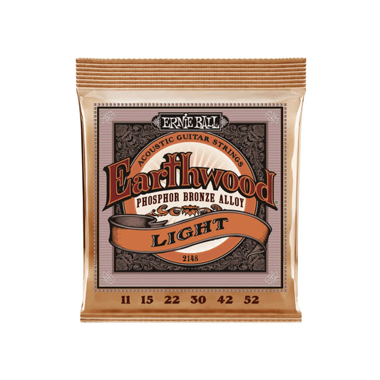 ERNIE BAL EARTHWOOD LIGHT PHOSPHOR BRONZE 11-52 ACOUSTIC GUITAR STRING SET