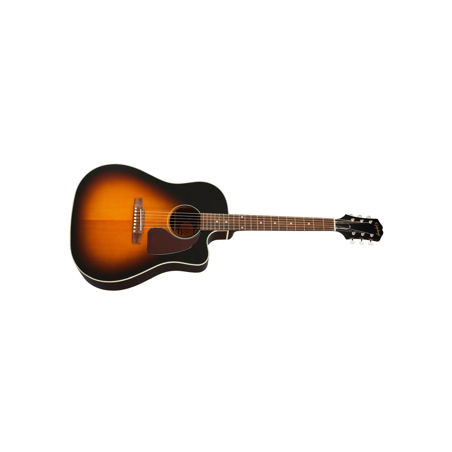 EPIPHONE INSPIRED BY GIBSON J-45 EC AGED VINTAGE SUNBURST - ALL SOLID J45 CUTAWAY ELECTRIC ACOUSTIC GUITAR