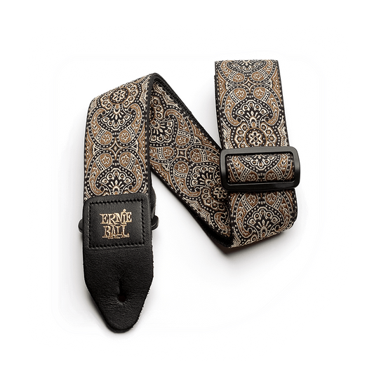 Ernie Ball Jacquard Strap - Gold and Paisley