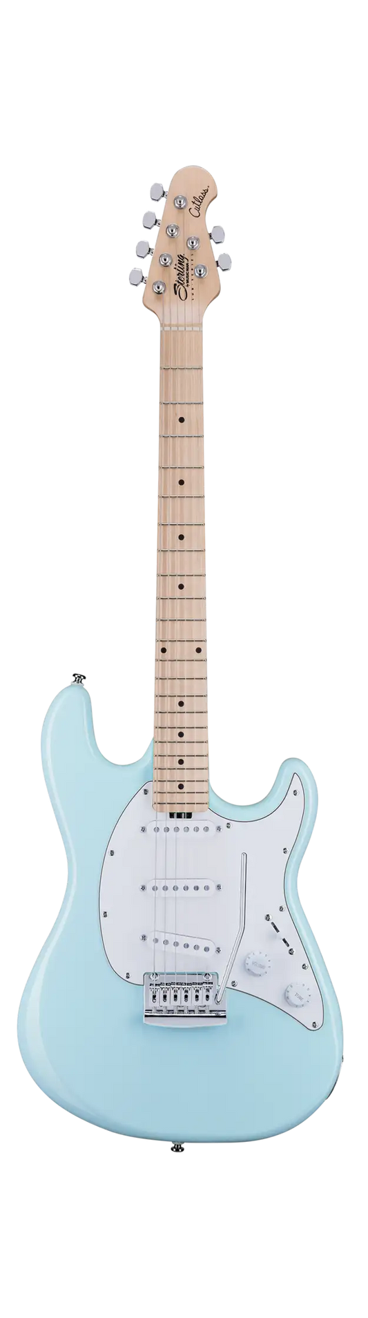 STERLING SUB CT30 CUTLASS - DAPHNE BLUE- SSS - MN - ELECTRIC GUITAR - STERLING BY MUSIC MAN