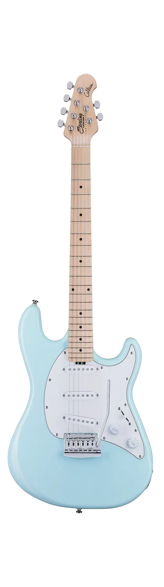 STERLING SUB CT30 CUTLASS - DAPHNE BLUE- SSS - MN - ELECTRIC GUITAR - STERLING BY MUSIC MAN