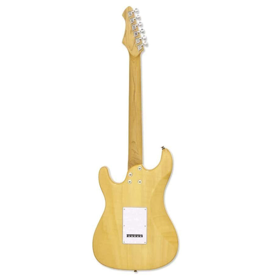 Aria 714 MKII ST-Style Coil Tap Hss Electric Guitar - Black Diamond Flame Maple Top - Roasted Maple Neck