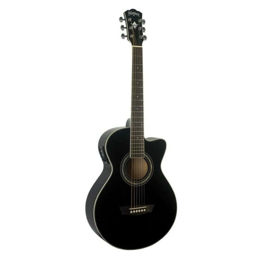 Washburn EA10N Natural Petite Jumbo Electric Acoustic Guitar - Barcus Berry Pickup System