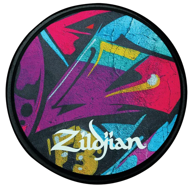 ZILDJIAN 6 INCH GRAFFITI PRACTICE PAD WITH 8MM MOUNTING